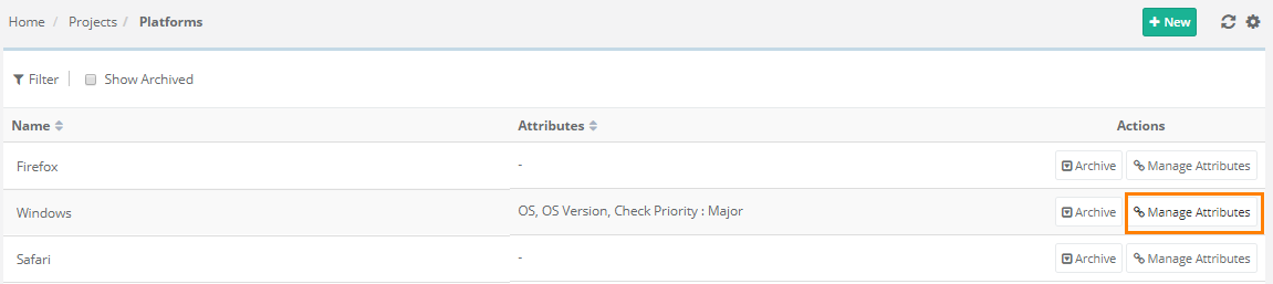 Manage Attributes